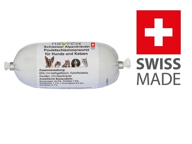 Erbe delle Alpi svizzere Salsiccia sfiziosa di pollame 250g